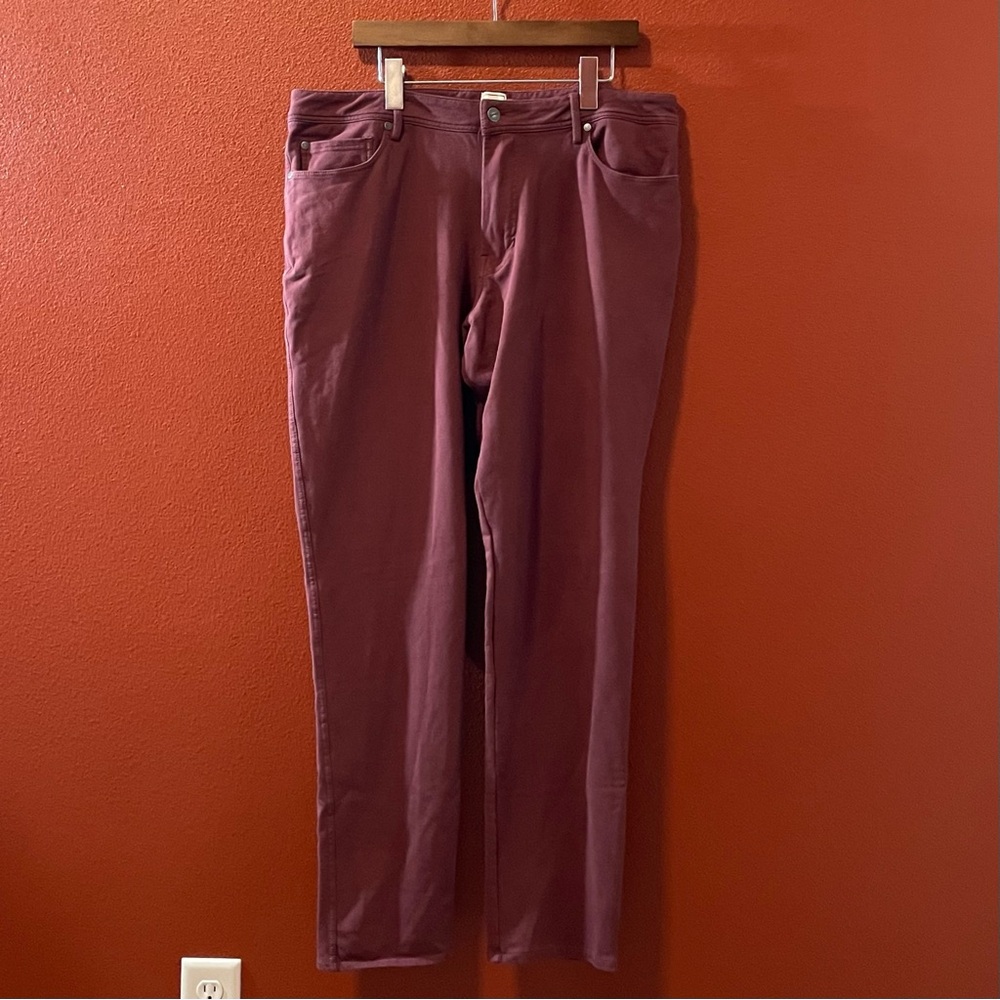 Swet Tailor Men’s Duo Red Cotton Blend Soft‎ Stretch Chino Pants